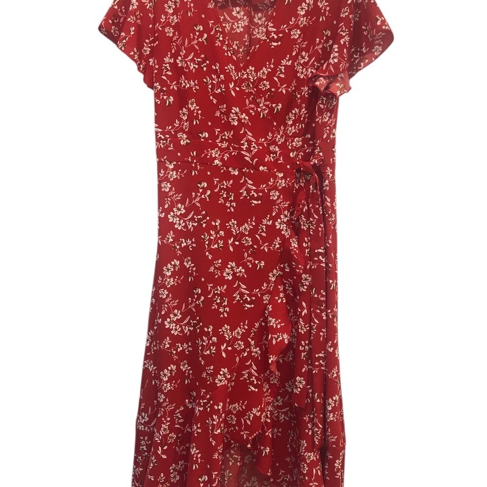 Women’s Summer V-Neck Wrap Style Dress - Picture 10 of 13